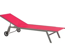 Beliani Punainen Teraksinen Aurinkotuoli Levanzo Outlet