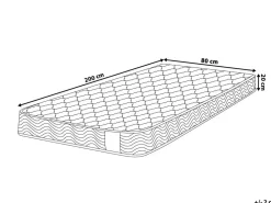 Beliani Pussijousitettu Patja Kova 80 X 200 Cm Bliss Cheap
