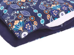 Beliani Pussilakanasetti Satiinipuuvilla Tummansininen 135 X 200 Cm Madrona Fashion