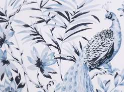 Beliani Pussilakanasetti Satiinipuuvilla Valkoinen/Sininen 155 X 220 Cm Ballard Cheap