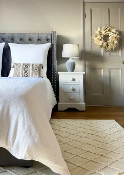 Beliani Pussilakanasetti Satiinipuuvillaa 240 X 220 Cm Valkoinen Avondale Flash Sale