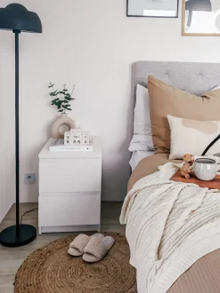 Beliani Pussilakanasetti Satiinipuuvillaa 220 X 240 Cm Beige Avondale Shop