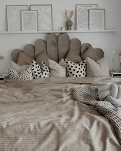 Beliani Pussilakanasetti Satiinipuuvillaa 135 X 200 Cm Beige Avondale New