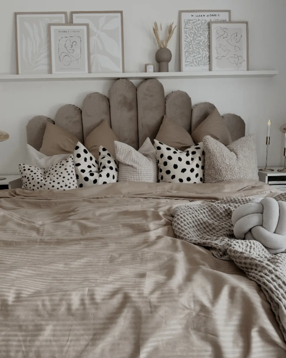 Beliani Pussilakanasetti Satiinipuuvillaa 135 X 200 Cm Beige Avondale New