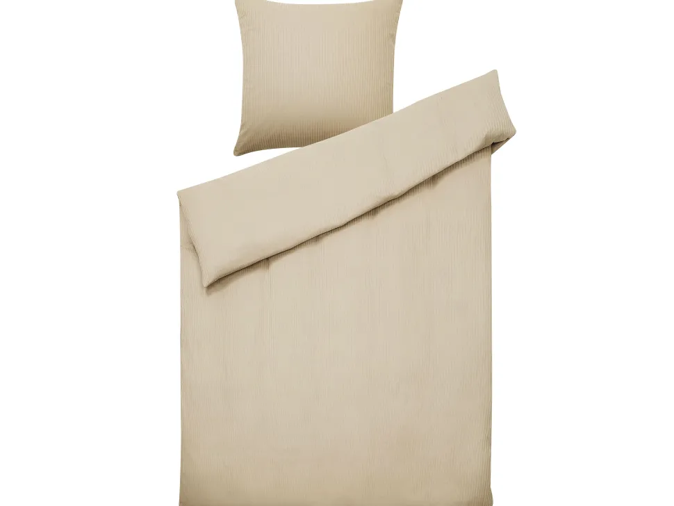 Beliani Pussilakanasetti Satiinipuuvillaa 135 X 200 Cm Beige Avondale New