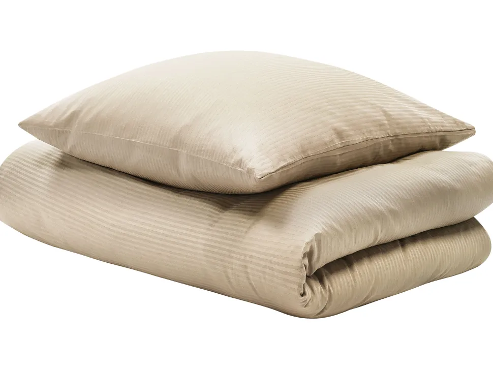 Beliani Pussilakanasetti Satiinipuuvillaa 135 X 200 Cm Beige Avondale New