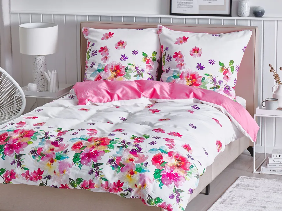 Beliani Pussilakanasetti Satiinipuuvilla Monivarinen 155 X 220 Cm Larynhill Store