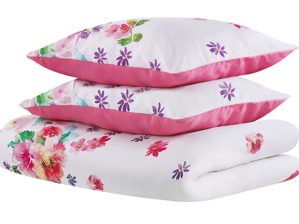 Beliani Pussilakanasetti Satiinipuuvilla Monivarinen 155 X 220 Cm Larynhill Store