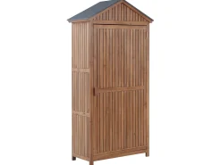 Beliani Puutarhakaappi Akasiapuu Ruskea 100 X 200 Cm Savoca Shop