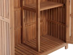 Beliani Puutarhakaappi Akasiapuu Ruskea 100 X 200 Cm Savoca Shop