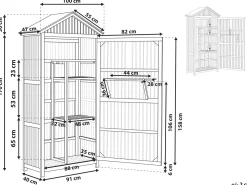Beliani Puutarhakaappi Akasiapuu Ruskea 100 X 200 Cm Savoca Shop