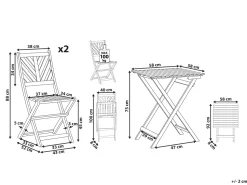 Beliani Puutarhakalustesetti 2 Hengelle Terni Fashion
