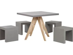 Beliani Puutarhakalustesetti 4 Hengelle Harmaa Betoniefektilla Olbia/Taranto Online