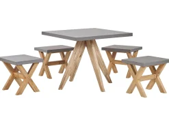 Beliani Puutarhakalustesetti Harmaa Betoniefektilla Olbia Sale