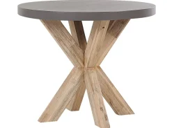 Beliani Puutarhakalustesetti 4-Istuttava 90 Cm Poydalla Musta/Harmaa Olbia Online