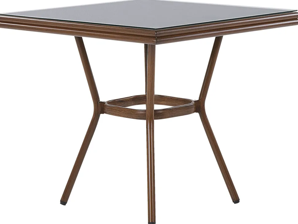 Beliani Puutarhakalustesetti 4-Istuttava Harmaa/Musta Caspri Best Sale