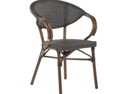 Beliani Puutarhakalustesetti 4-Istuttava Harmaa/Musta Caspri Best Sale