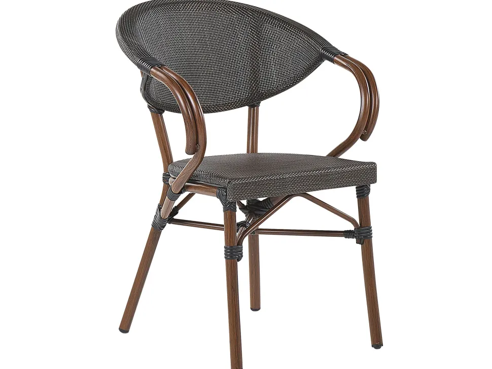 Beliani Puutarhakalustesetti 4-Istuttava Harmaa/Musta Caspri Best Sale