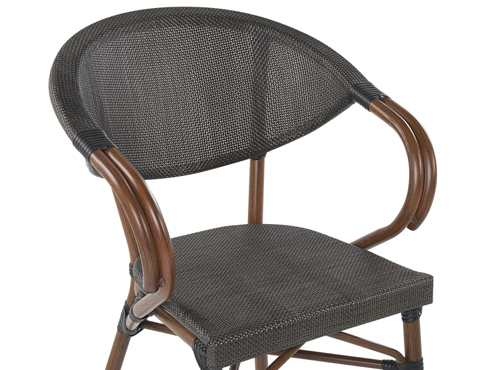 Beliani Puutarhakalustesetti 4-Istuttava Harmaa/Musta Caspri Best Sale