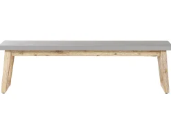 Beliani Puutarhakalustesetti Poydalla Ja 2 Penkilla Harmaa/Vaalea Puu Oria Store