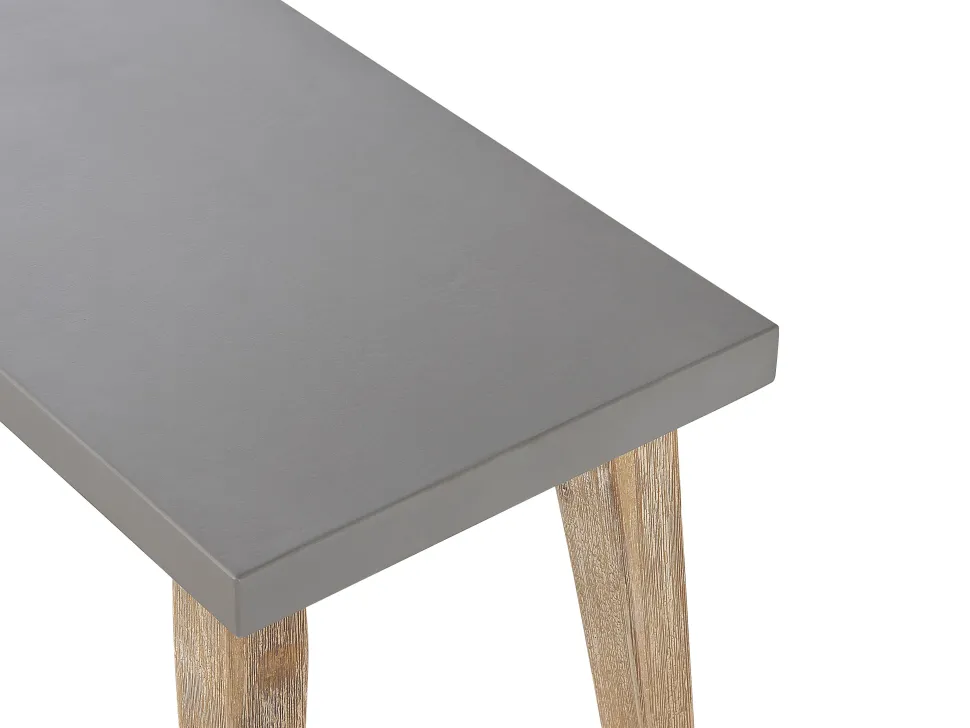 Beliani Puutarhakalustesetti Poydalla Ja 2 Penkilla Harmaa/Vaalea Puu Oria Store