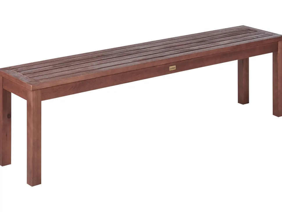 Beliani Puutarhapenkki 160 Cm Puinen Tummanruskea Tuscania Discount