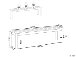 Beliani Puutarhapenkki 160 Cm Puinen Tummanruskea Tuscania Discount
