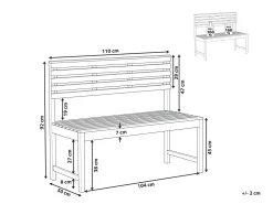 Beliani Puutarhapenkki Akaasiapuinen 110 Cm Treia New