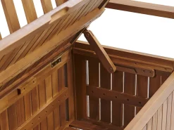 Beliani Puutarhapenkki Akasiapuu Säilytystila Punainen 120 Cm Sovana Flash Sale