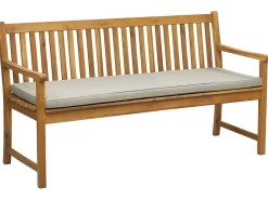 Beliani Puutarhapenkki Sertifioitu Akaasia Vaalea Puu/Ruskeanharmaa 160 Cm Vivara Sale