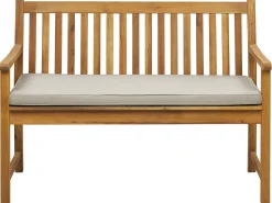 Beliani Puutarhapenkki Sertifioitu Akaasia Vaalea Puu/Ruskeanharmaa 120 Cm Vivara New