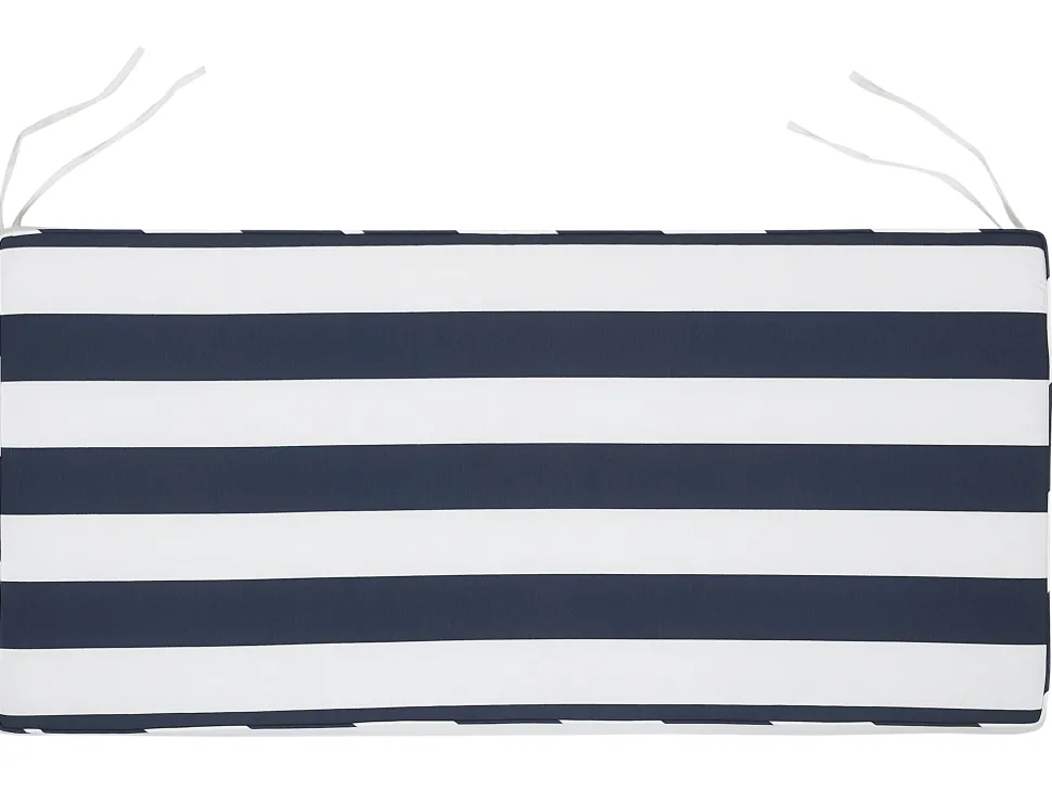 Beliani Puutarhapenkki Ymparistoa Saastavaa Akasia-Puuta 120 Cm Tummansinisella Pehmusteella Vivara Online