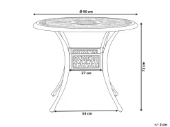 Beliani Puutarhapoyta 90 Cm Valkoinen Ancona Sale