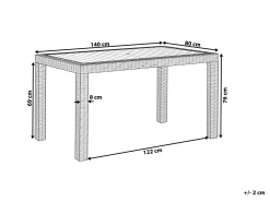 Beliani Puutarhapoyta 140 X 80 Cm Grafiitinharmaa Fossano Cheap