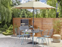 Beliani Puutarhapoyta 160 X 90 Cm Metallinen Vaaleansininen Calvi Cheap