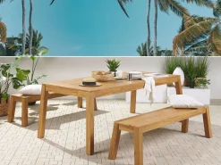 Beliani Puutarhapoyta Akaasia Vaalea Puu 210 X 90 Cm Livorno Cheap