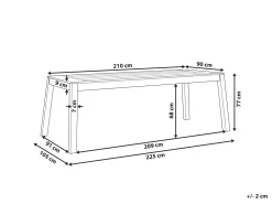 Beliani Puutarhapoyta Akaasia Vaalea Puu 210 X 90 Cm Livorno Cheap