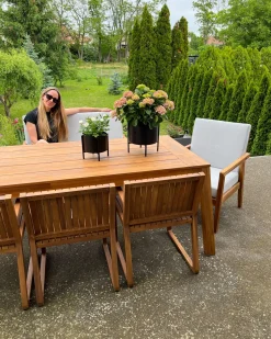 Beliani Puutarhapoyta Akaasia Vaalea Puu 210 X 90 Cm Livorno Cheap