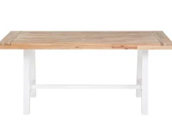 Beliani Puutarhapoyta Akaasia Vaalea Puu/Valkoinen 170 X 80 Cm Scania Shop