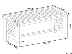 Beliani Puutarhapoyta Akaasia Valkoinen 100 X 55 Cm Baltic Online