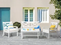 Beliani Puutarhapoyta Akaasia Valkoinen 100 X 55 Cm Baltic Online