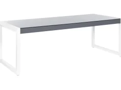 Beliani Puutarhapoyta Alumiini Harmaa/Valkoinen 210 X 90 Cm Bacoli Cheap