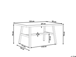 Beliani Puutarhapoyta Alumiini Musta 150 X 90 Cm Canetto Clearance
