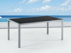 Beliani Puutarhapoyta Alumiini Musta/Hopea 160 X 90 Cm Catania Cheap