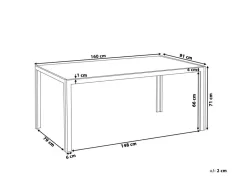 Beliani Puutarhapoyta Alumiini Musta/Hopea 160 X 90 Cm Catania Cheap