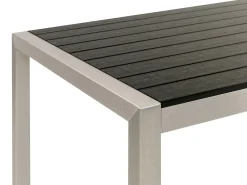 Beliani Puutarhapoyta Alumiini Musta 180 X 90 Cm Vernio Shop