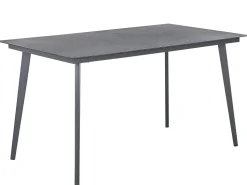 Beliani Puutarhapoyta Alumiini Tummanharmaa 140 X 80 Cm Mileto Fashion