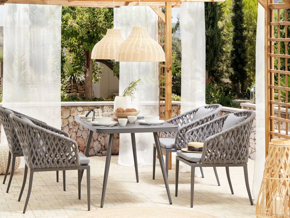 Beliani Puutarhapoyta Alumiini Tummanharmaa 140 X 80 Cm Lipari Flash Sale