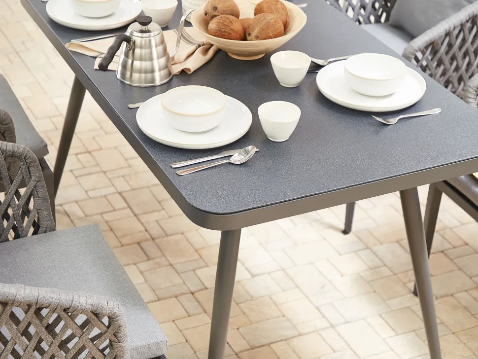 Beliani Puutarhapoyta Alumiini Tummanharmaa 140 X 80 Cm Lipari Flash Sale