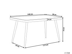 Beliani Puutarhapoyta Alumiini Tummanharmaa 140 X 80 Cm Lipari Flash Sale